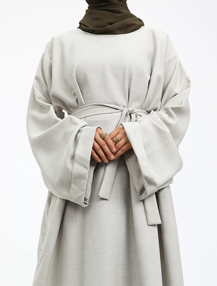 Stone Linen Abaya